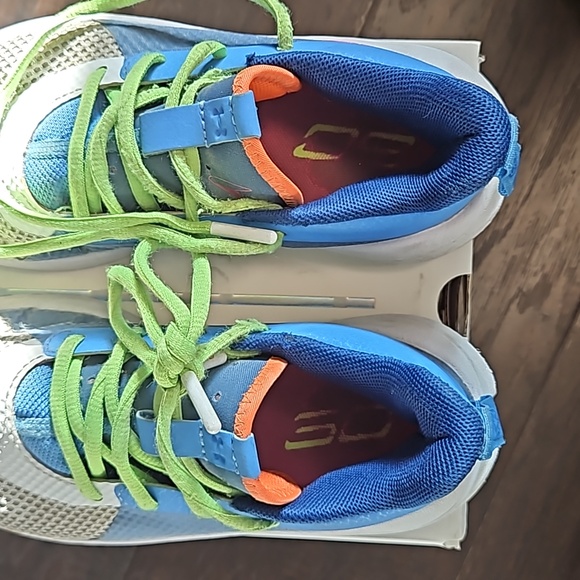 Under Armour PS Curry 7 SUPER SOAKER (3022114-404), size 2y - Picture 8 of 10